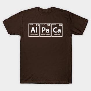 Alpaca (Al-Pa-Ca) Periodic Elements Spelling T-Shirt